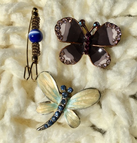 Butterfly brooch enamel - brooch, x