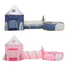 3-in-1 Kids Play Tent Baby Crawl Tunnel Ball Pit Boys Girls Toy Playhouse Pop Up