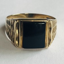9ct gold onyx - 9ct,