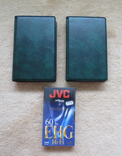 VHS Video Cassette Cases x 2 + 1 Original Unused VHS Video JVC