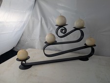 Black Metal Curved Candle