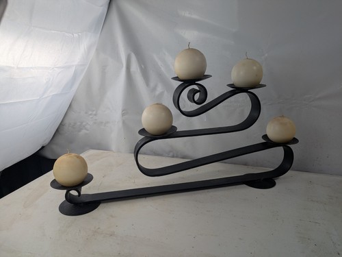 Black metal curved - black,
