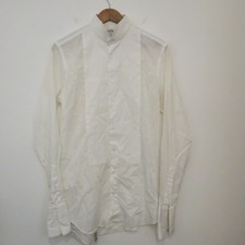 TM LEWIN Dinner Tuxedo Shirt 15.5 White Marcella Black Tie Evening Wing Collar