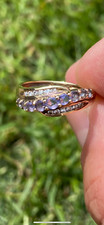 9ct gold QVC Tanzanite and diamond ring