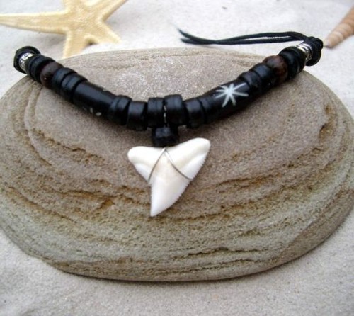 Unisex shark tooth - shark, lucky