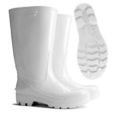 Waterproof RUBBER WHITE Boots Men Women Wellington Walking Hunting Wellies Rain
