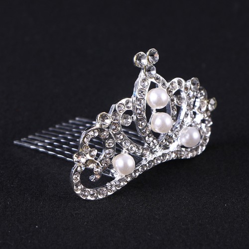 Girl rhinestone pearl crown - rhinestone,