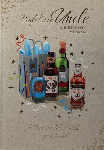 Uncle birthday card - birthday,