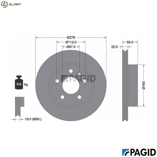 Brake disc 52148nc - 2x, for