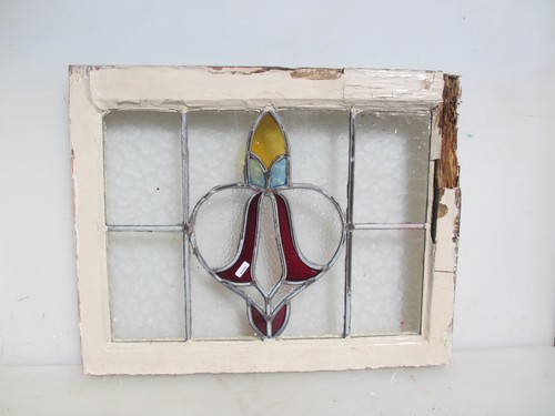 Antique stained glass window - antique,