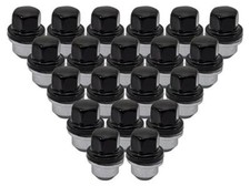 20 Black Alloy Wheel Nuts