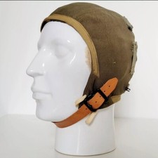 WW2 USAAF FLYING HELMET 1941 AN-9 WWII US PILOT SUMMER HAT, FIGHTER, BOMBER