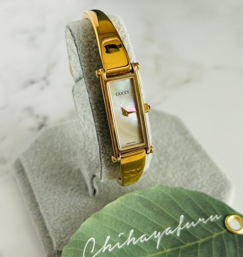 Gucci 1500l watch gold square - watch,