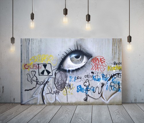 Banksy street eye - banksy, eye-