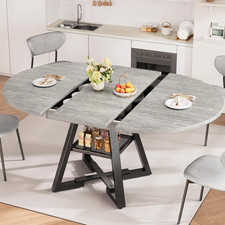 Grey Extendable Round Dining