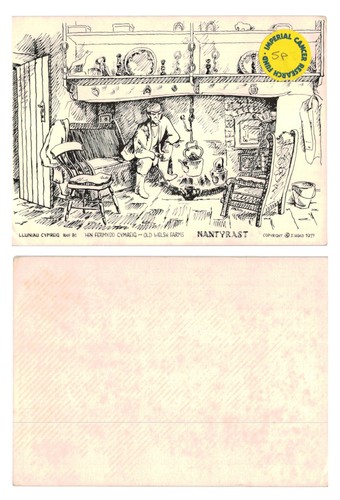 Postcard old welsh farm - -,