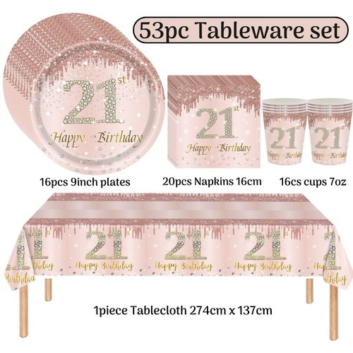 Rose gold 21st - , birthday