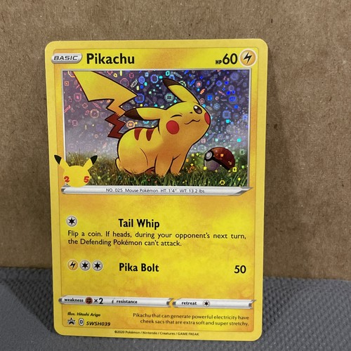 Pokemon pikachu rare 25th - pokemon,