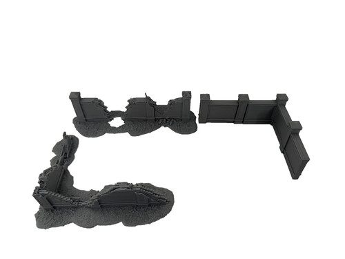 28mm destroyed garden house - destroyed,