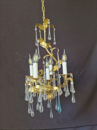 Vintage chandelier metal iron - vintage,