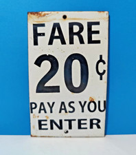 Vintage FARE 20 CENTS