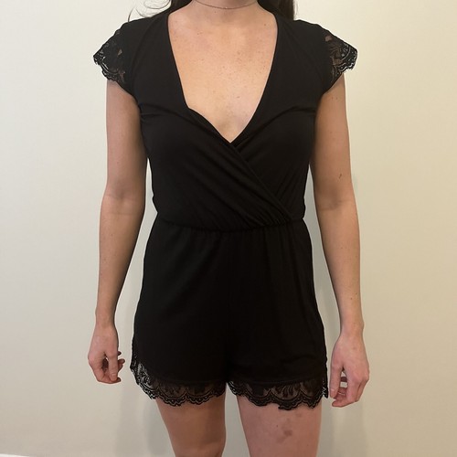 Topshop black neck - black, playsuit