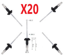 20x Front Wheel Arch Lining and Mudguard rivets for some Volvo Vehicles