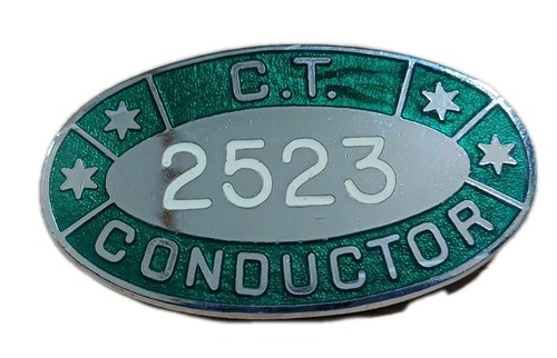 Vintage bus conductor - conductor, badge**