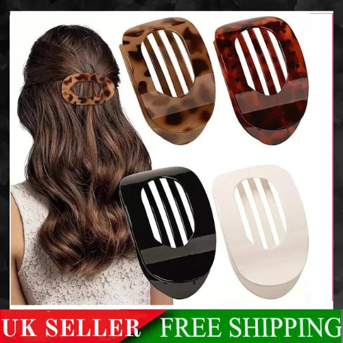 Flat oval claw clips - oval, thick