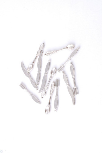 Piece cutlery set silver - set,