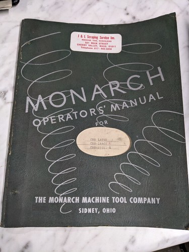 Monarch operator manual - monarch,