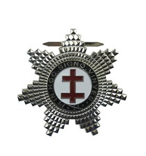 Masonic Knights Templar and Preceptor Star Breast Jewel Silver Plated