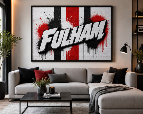 Fulham graffiti wall print - graffiti,
