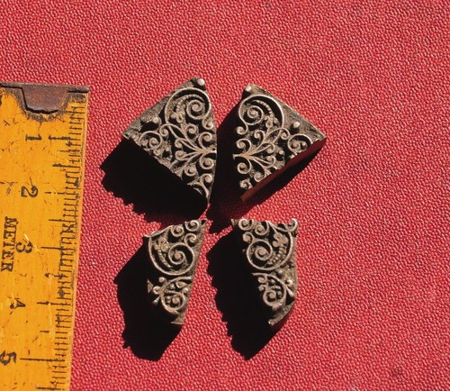 Brass ornament bookbinding - 4x,
