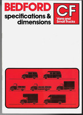 Bedford CF Specifications 1981-82 UK Brochure Van Small Truck 230 250 280 350 L
