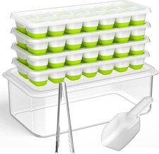 Ice Cube Tray with Lid and Ice