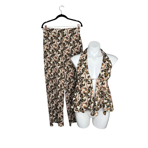 Zara floral halter top pants - floral,