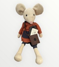 Jellycat Pedlar Mouse Soft Toy Comforter J6701 Clothed with Satchel Collectible