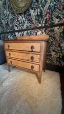 Vintage Light Oak Chest Of 3