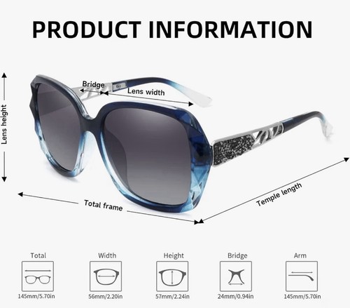 Polarized blue sunglasses - blue,