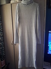 Long Grey Polo Neck Dress