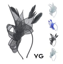 Feather Headband Sinamay