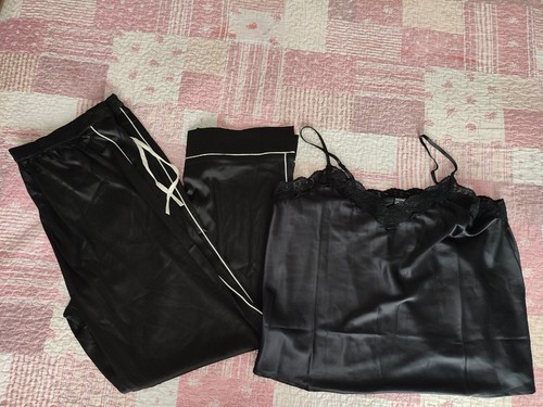 Ladies satin pyjama set - ladies,