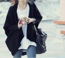 Black Womens Cardigan Long Sleeve Ladies  Top Cardigans Outwear One size UK