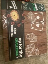 Roulette Drinking Game Glass Set 2 Balls, Wheel, 16 Glass Shot glasses