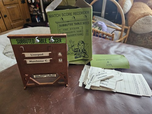 Vintage subbuteo match - match, score