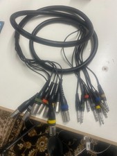 8 Way XLR Male To Jack Stereo Cable Loom Patch Lead 3m