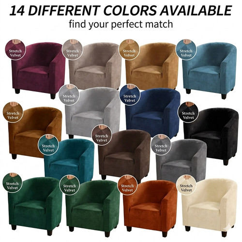 Stretch velvet club - velvet, chair