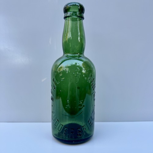 Antique green glass brewery - antique,