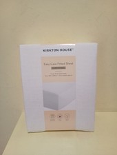 Kirkton House Easy Care Fitted Sheet Super King 180x200cm + 25cm Depth White